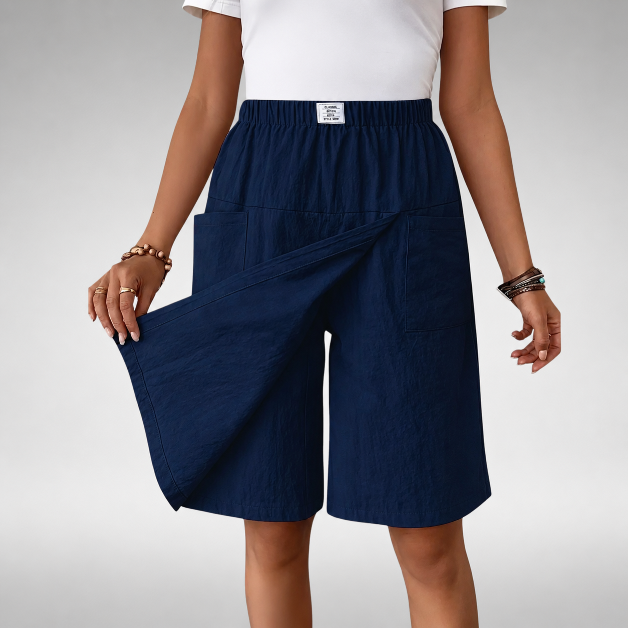 Anne™ Pantaloni Corti Comfort a Vita Alta