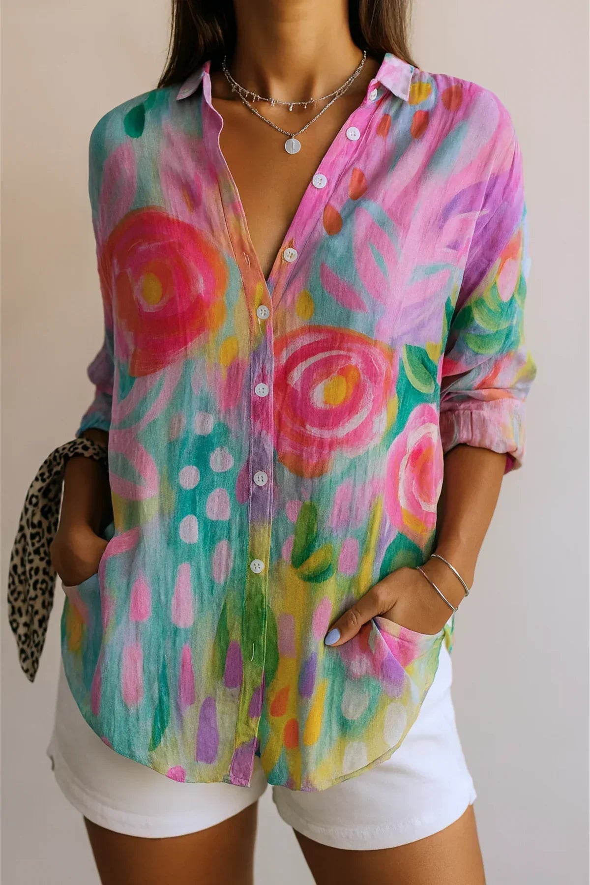 Astra | Blusa con Motivo Colorato