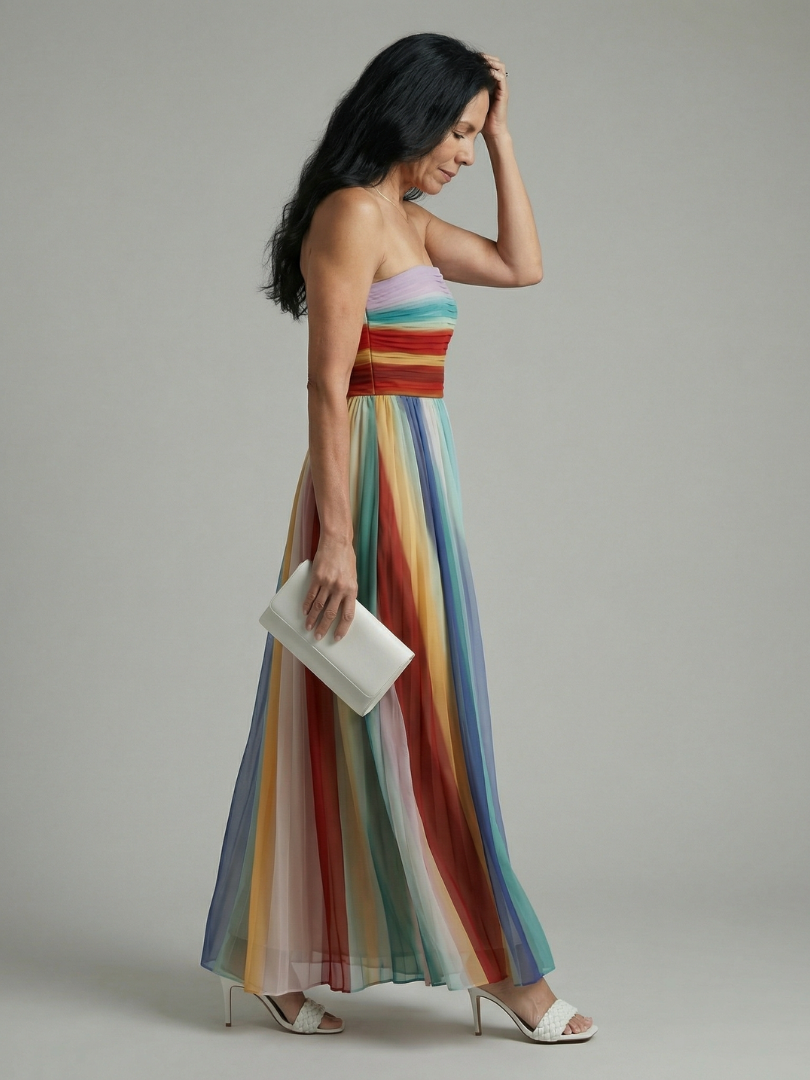 Serene | Abito Maxi a Strisce Leggere