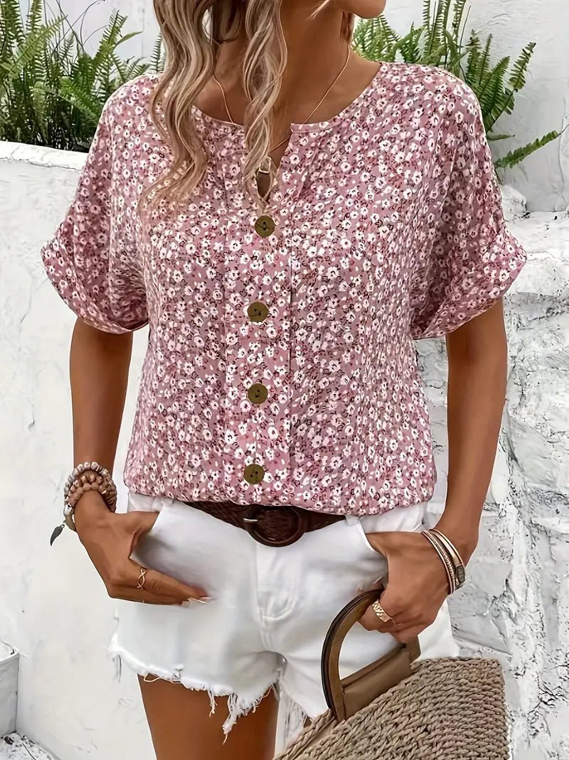 Jelena | Top floreale estivo elegante