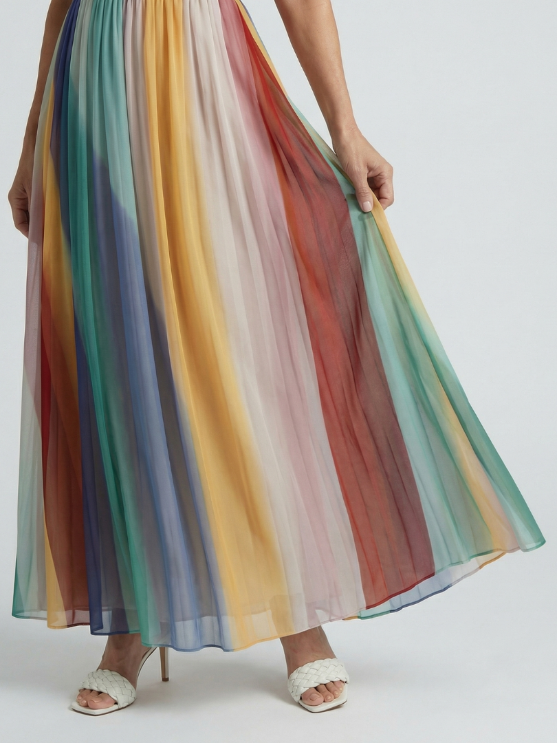 Serene | Abito Maxi a Strisce Leggere