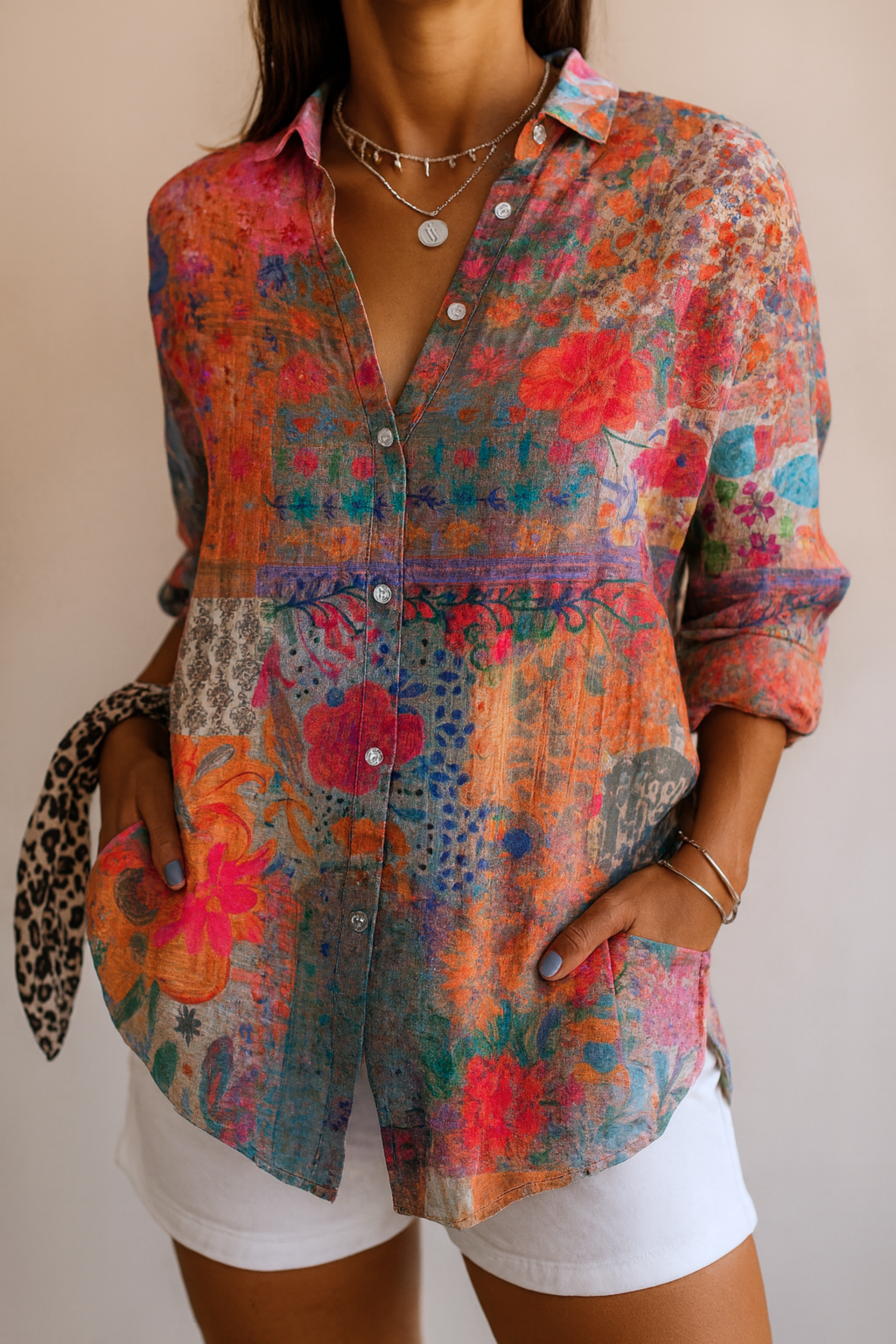 Astra | Blusa con Motivo Colorato