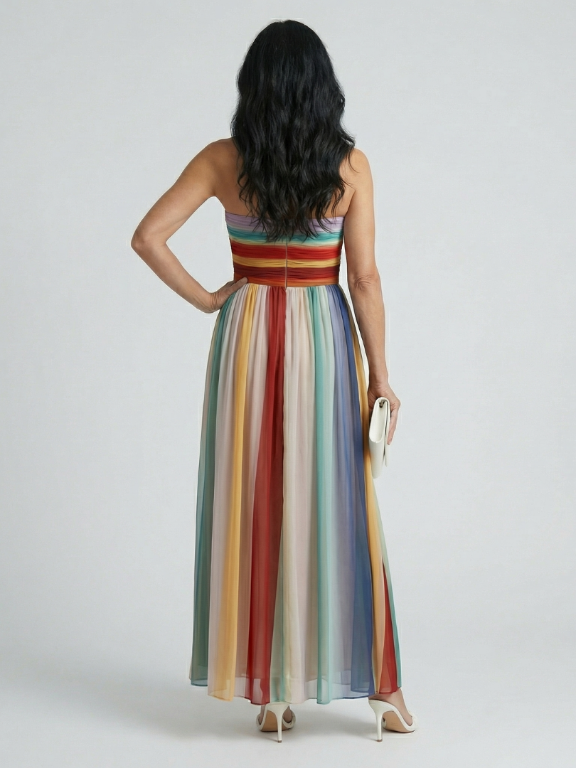Serene | Abito Maxi a Strisce Leggere