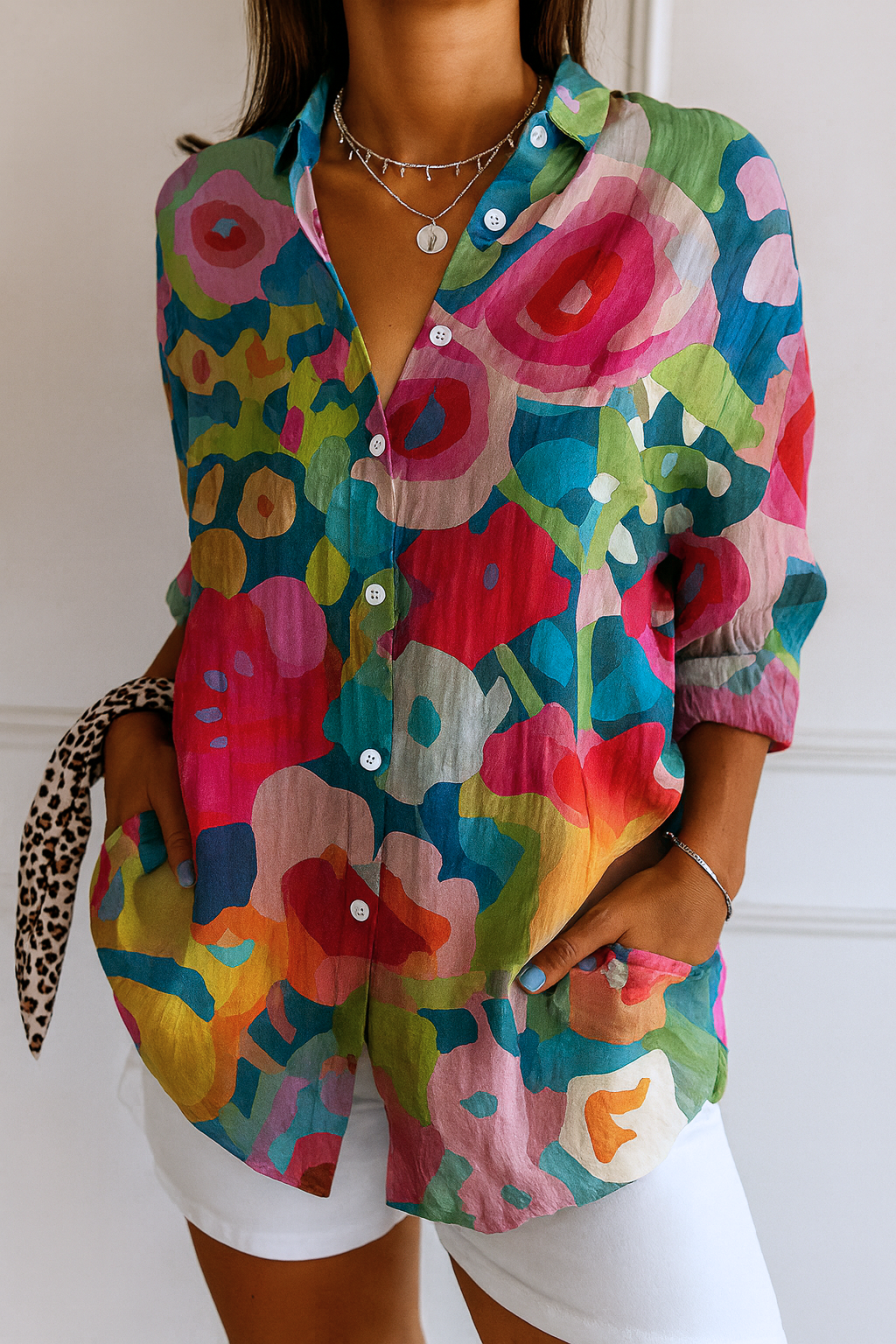 Astra | Blusa con Motivo Colorato