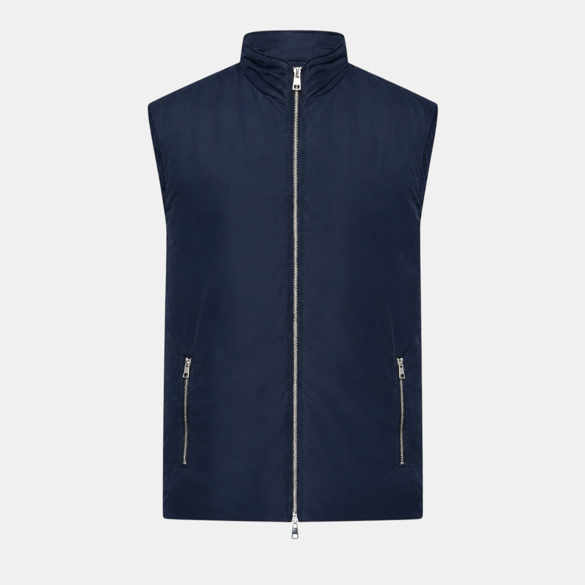 Men's lightweight quilted sleeveless bodywarmer gilet shown in mocha, black and navy