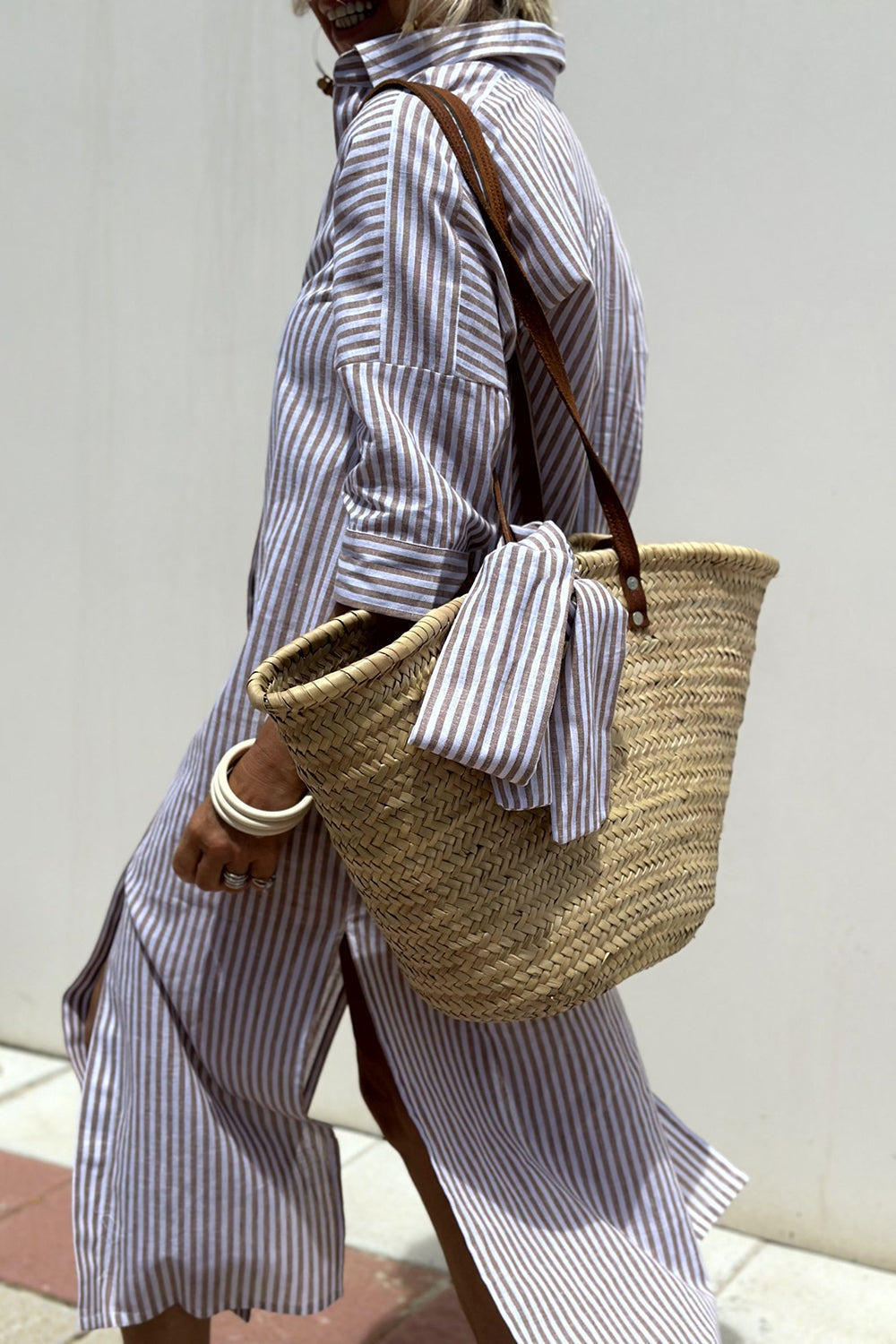 Corinne | Maxi Camicia a Righe Classica