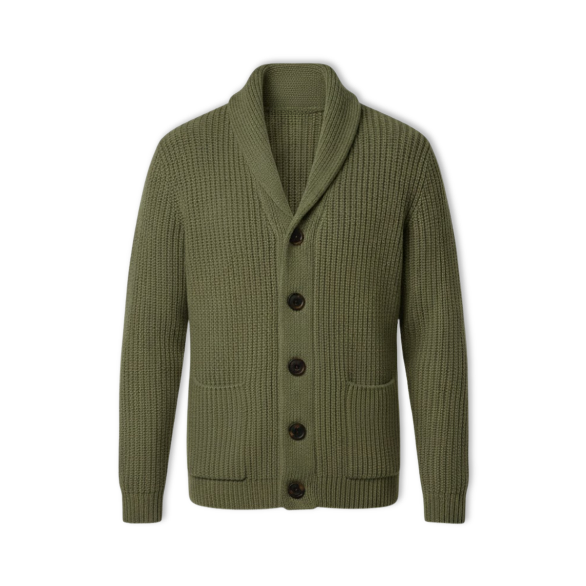 Men's slim fit shawl collar button-up knit cardigan sweater