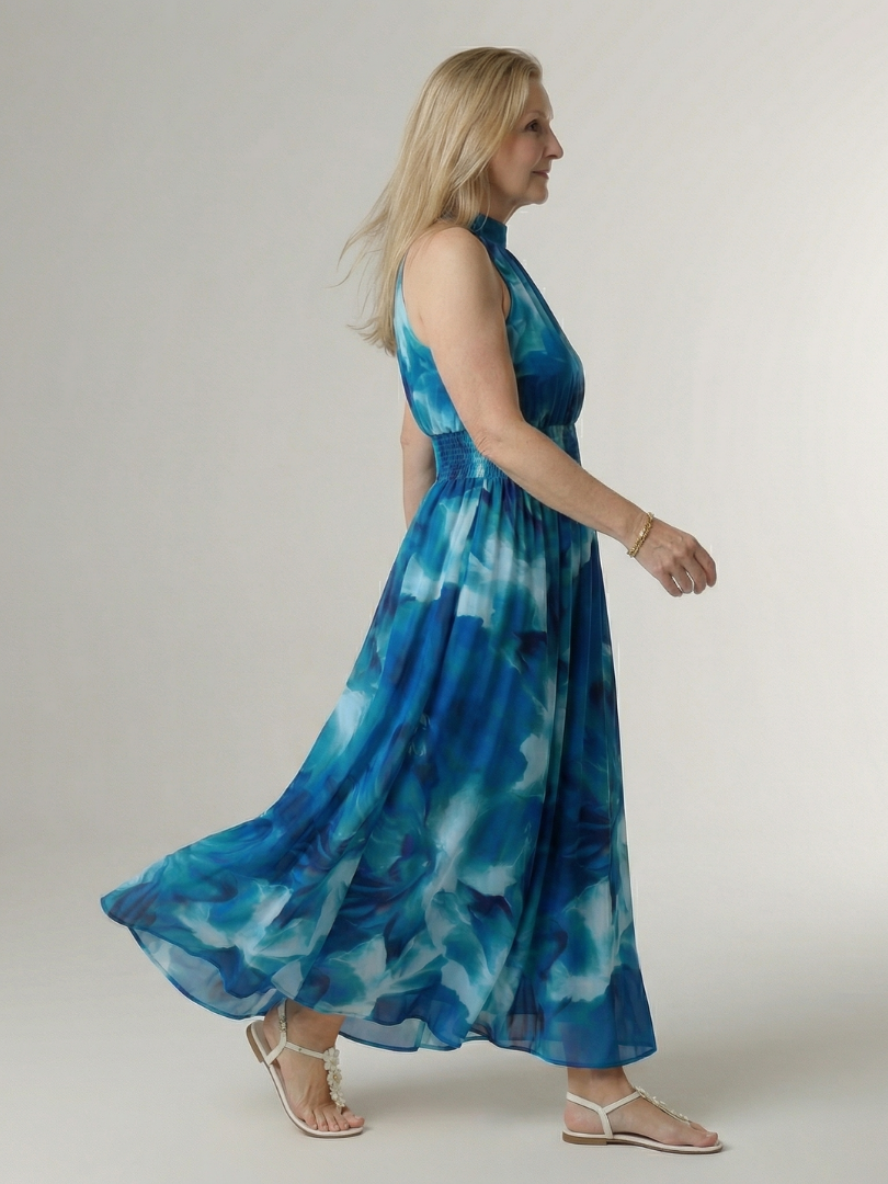 Sylin | Abito Midi con Collo All'Americana