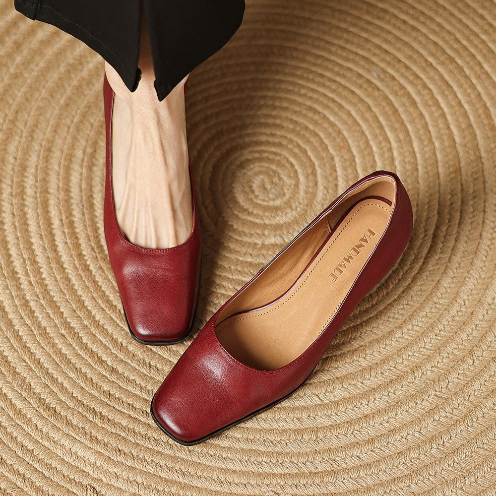 Pumps Quadrati in Pelle Oriel