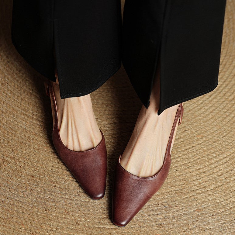 Pumps Slingback in Pelle Arlise