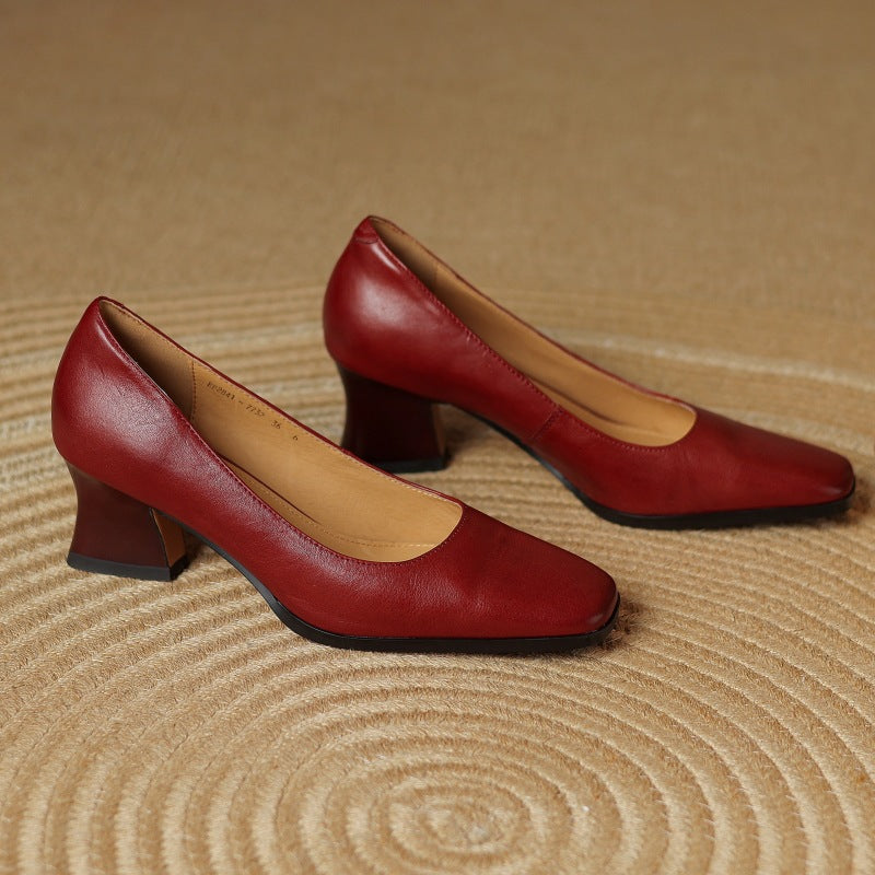Pumps Quadrati in Pelle Oriel