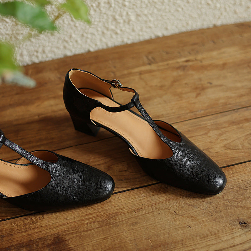 Elowen Tacchi T-Strap in Pelle