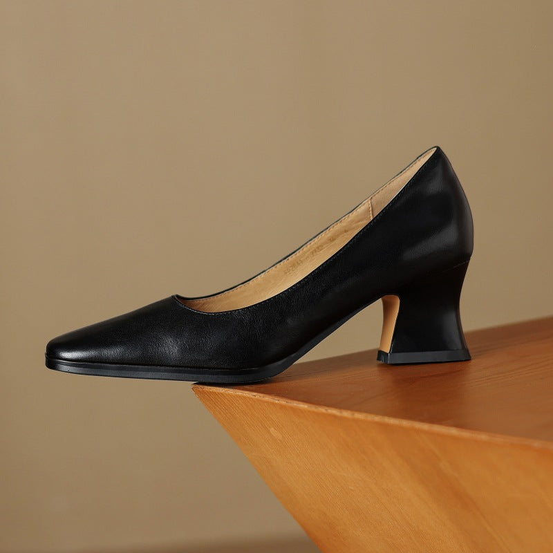 Pumps Quadrati in Pelle Oriel