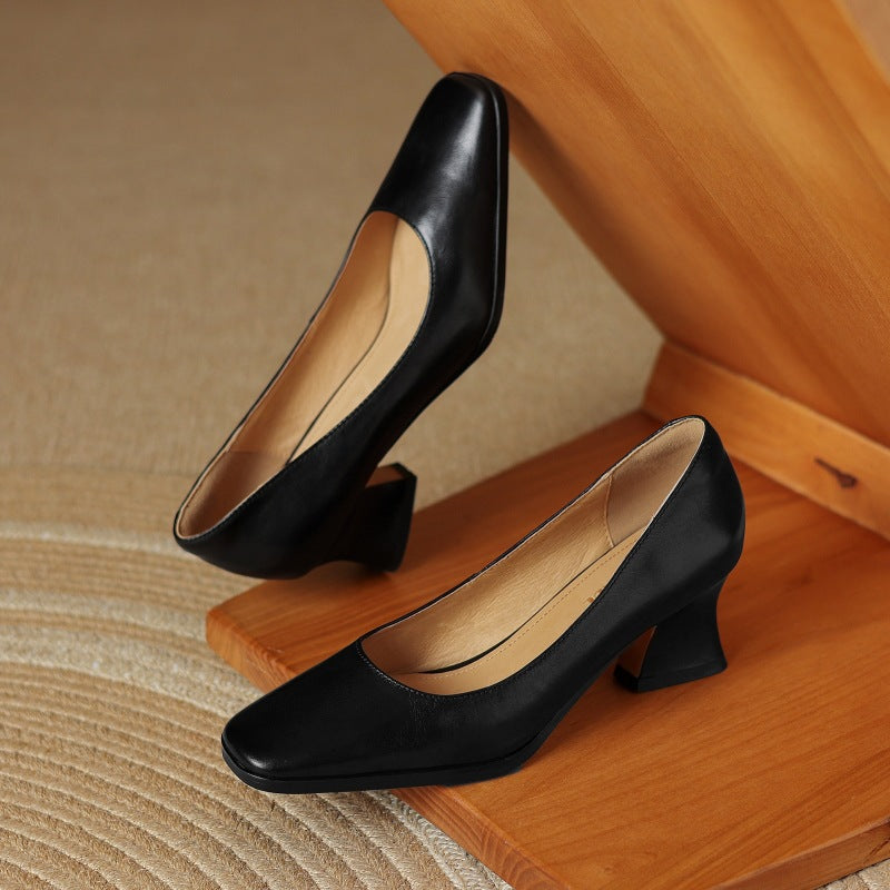 Pumps Quadrati in Pelle Oriel