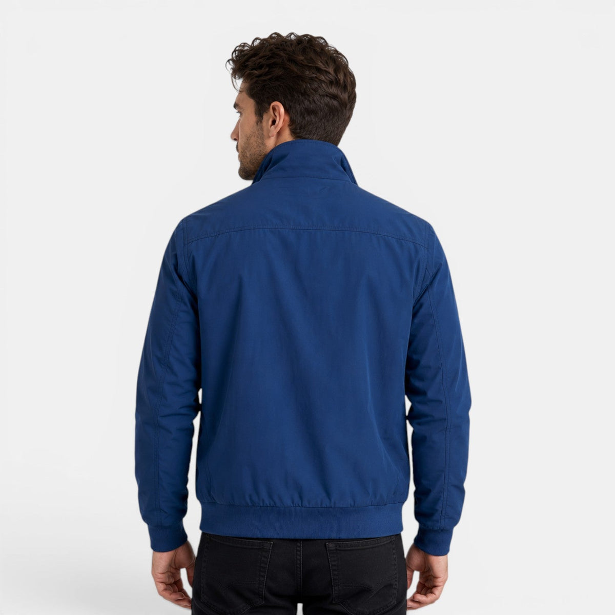 Men's Belcien lightweight casual zip-front jacket shown in multiple colors