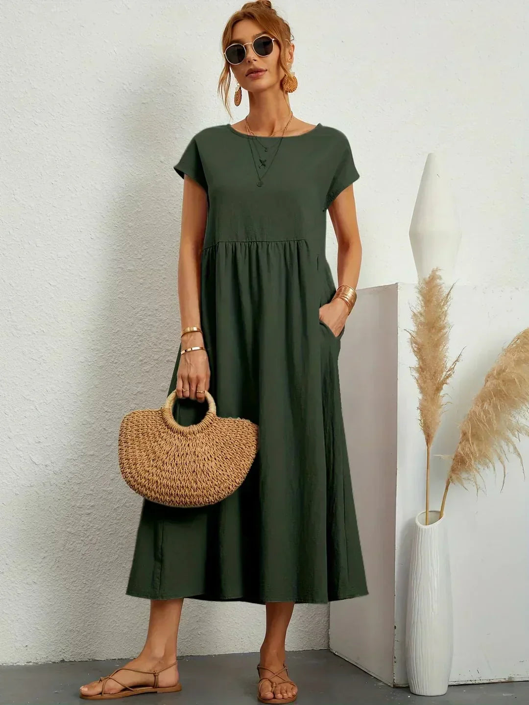 Gabrielle | Abito Midi Elegante e Fluido