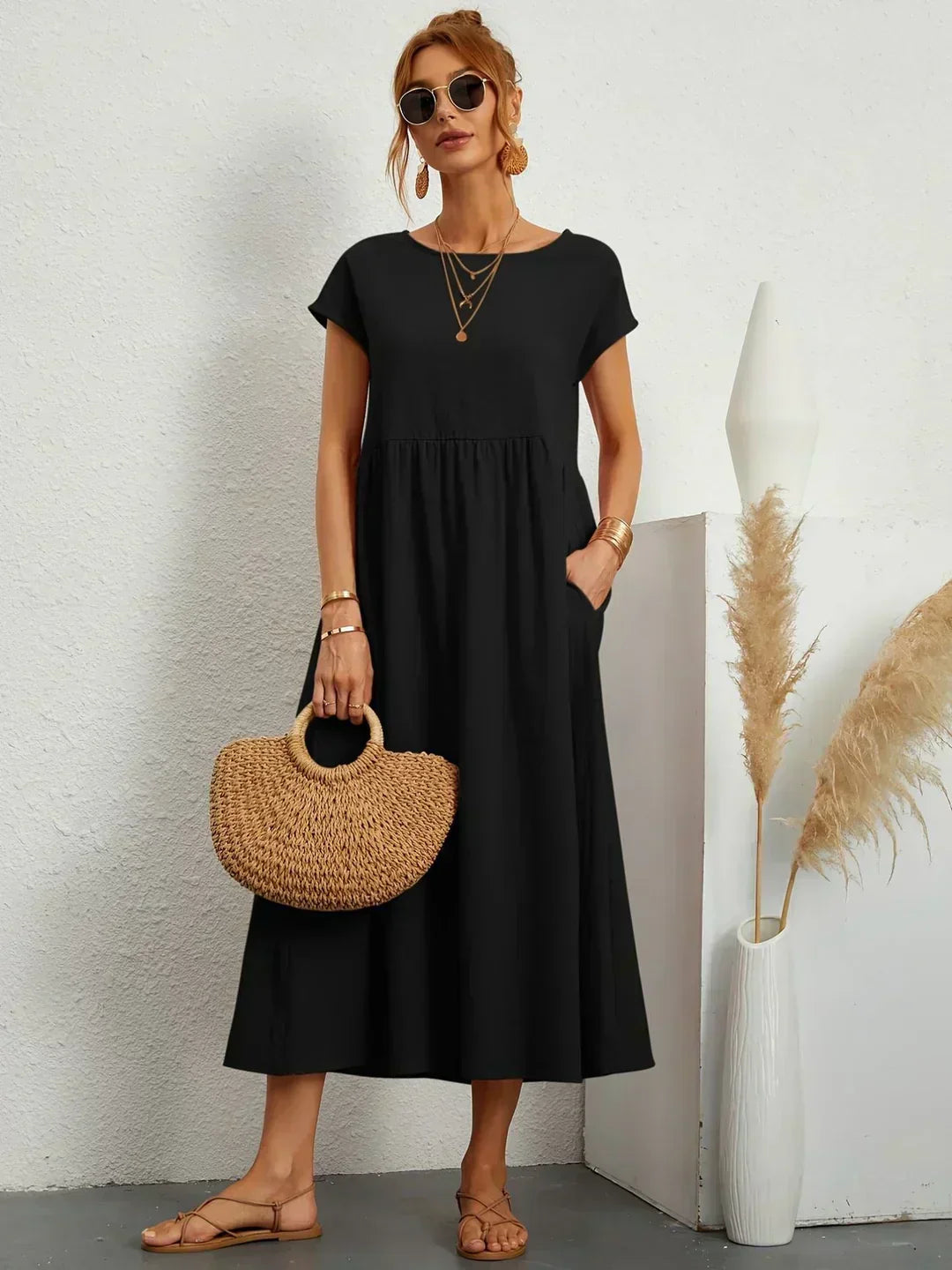 Gabrielle | Abito Midi Elegante e Fluido