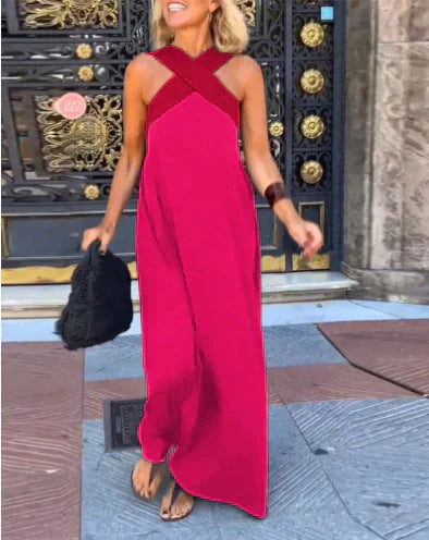 Quirine | Vestito Maxi con Chiusura a Incrocio