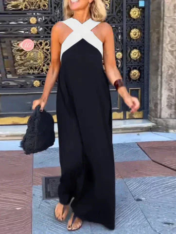 Quirine | Vestito Maxi con Chiusura a Incrocio