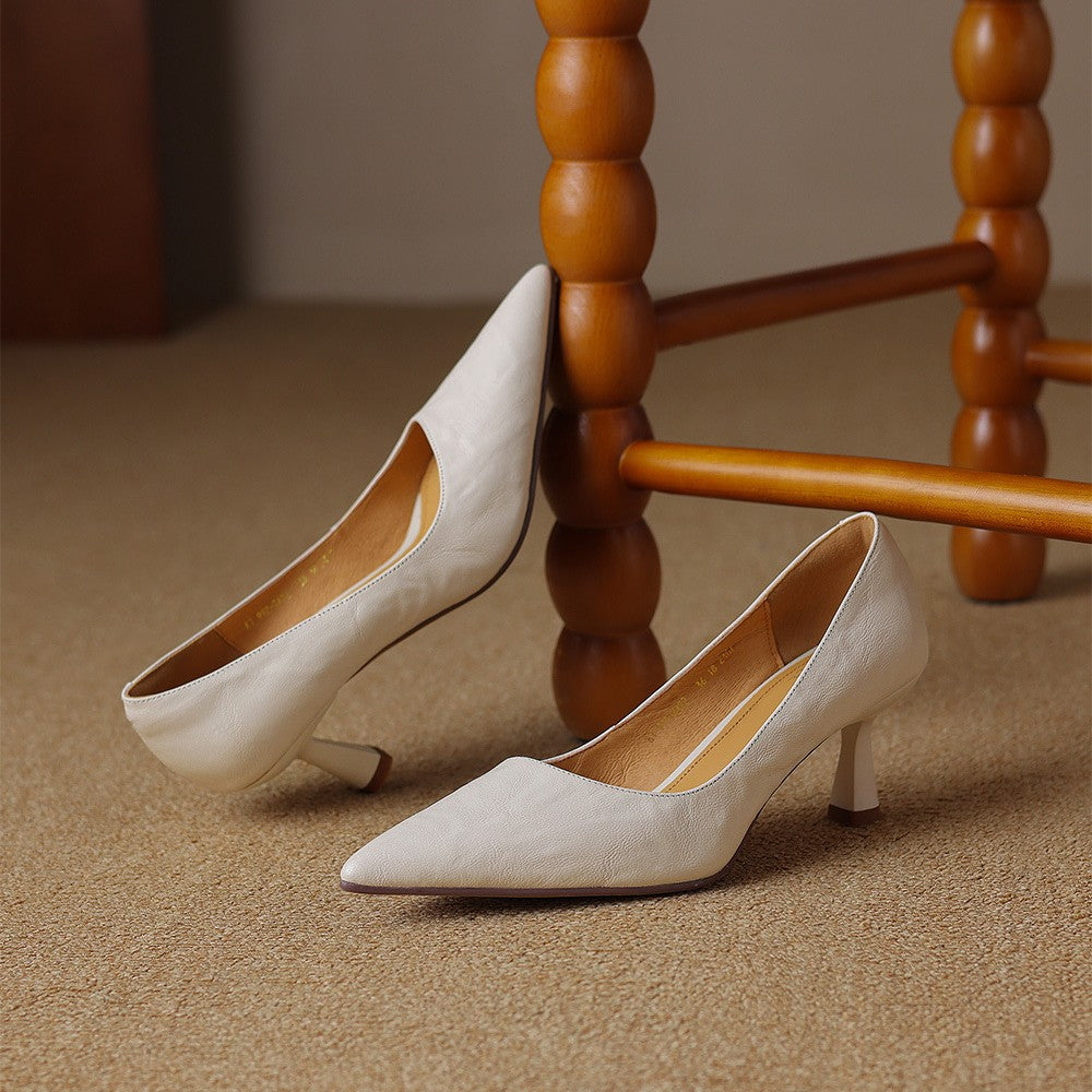 Cymara Scarpe con Tacco in Pelle