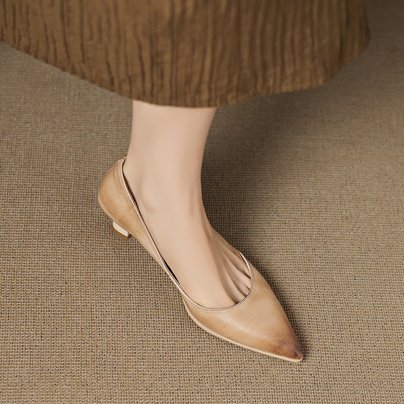 Calzature Calenne in Pelle con Tacco Kitten