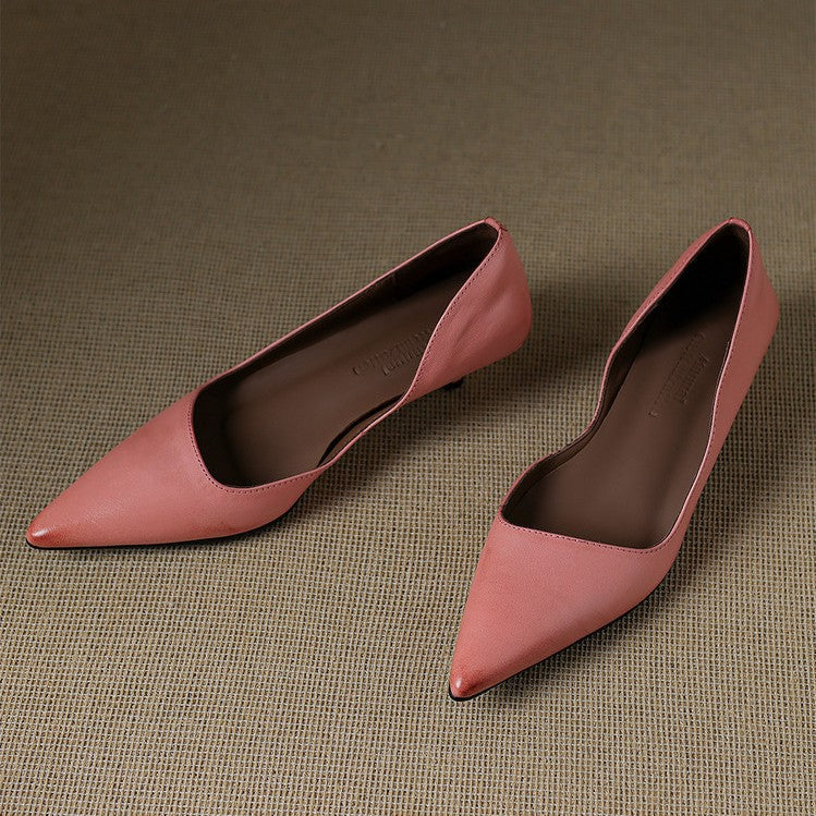 Pumps in Pelle con Tacco Kitten Orlisse