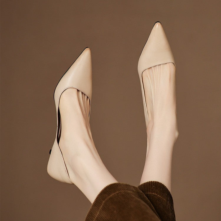 Pumps in Pelle con Tacco Kitten Orlisse