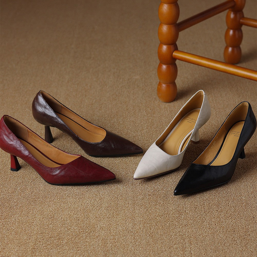 Cymara Scarpe con Tacco in Pelle