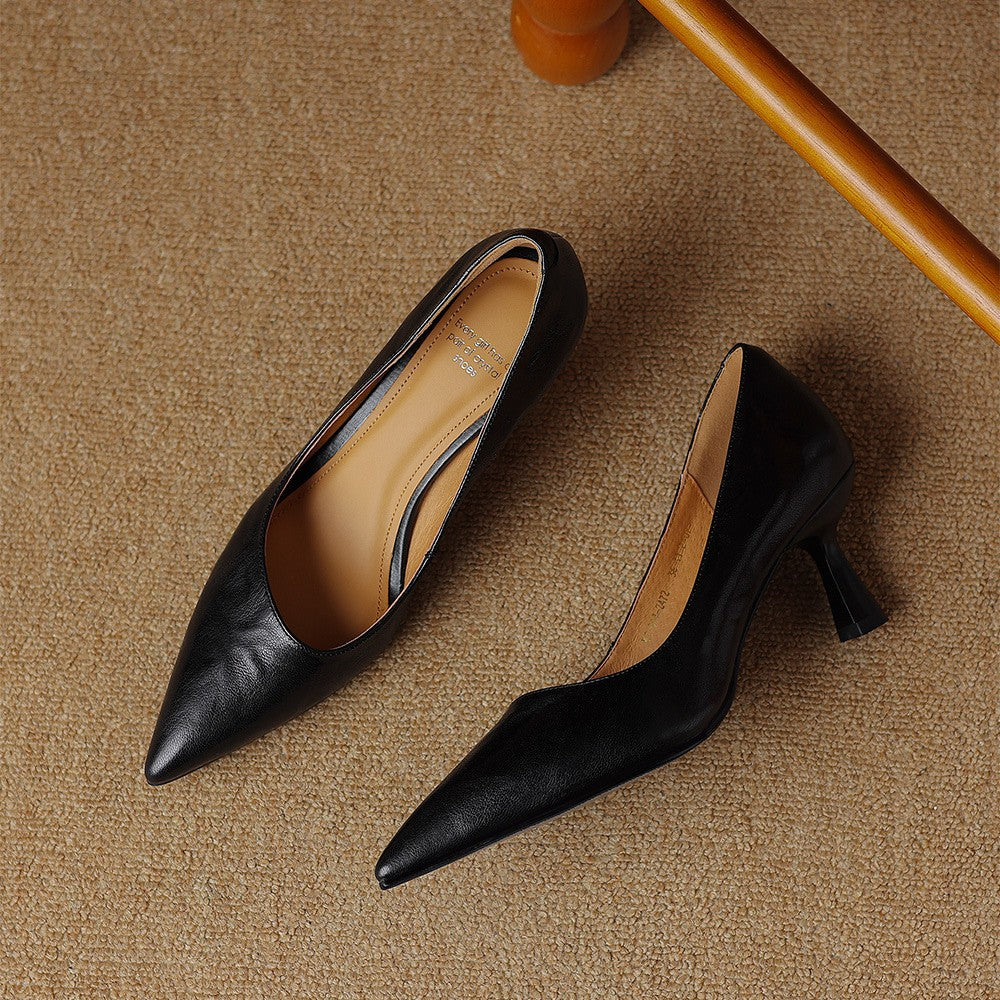 Cymara Scarpe con Tacco in Pelle