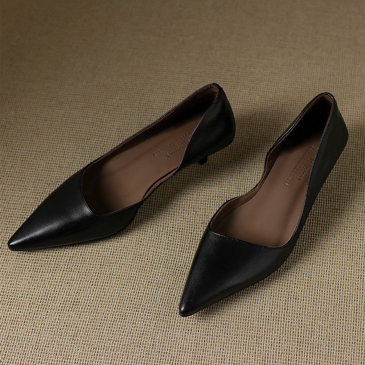 Pumps in Pelle con Tacco Kitten Orlisse