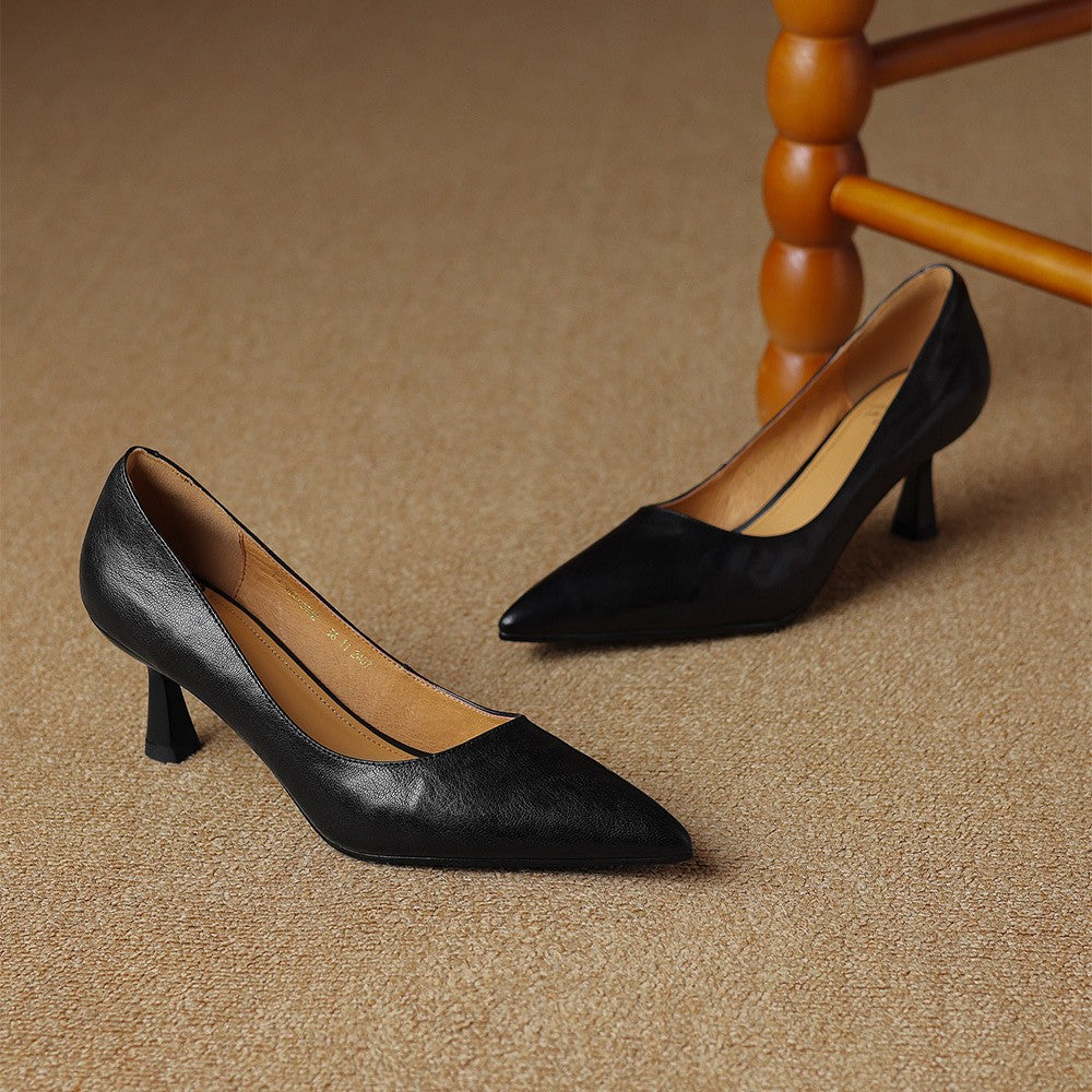 Cymara Scarpe con Tacco in Pelle