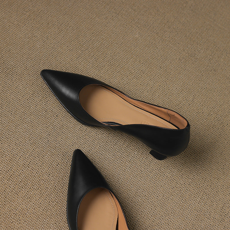 Calzature Calenne in Pelle con Tacco Kitten