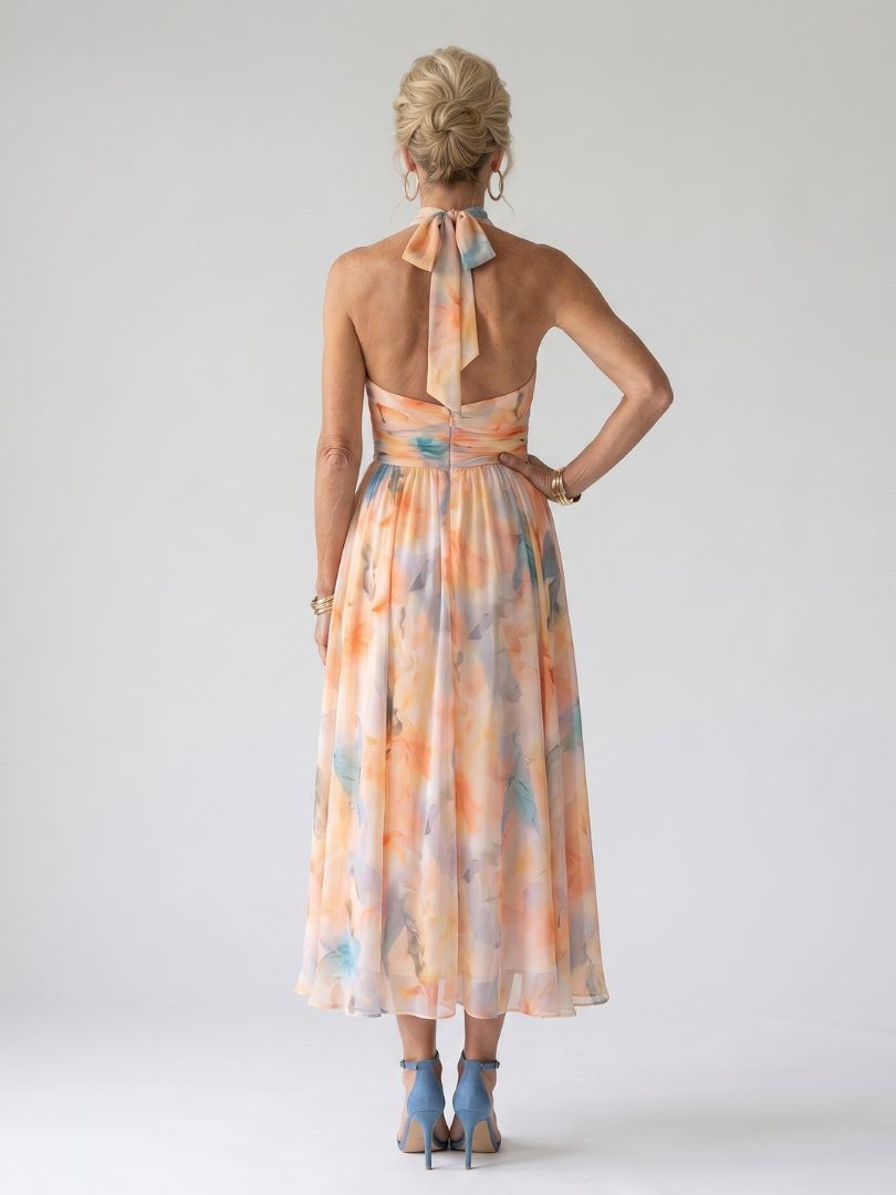 Elin | Abito Midi con Collo All'Americana