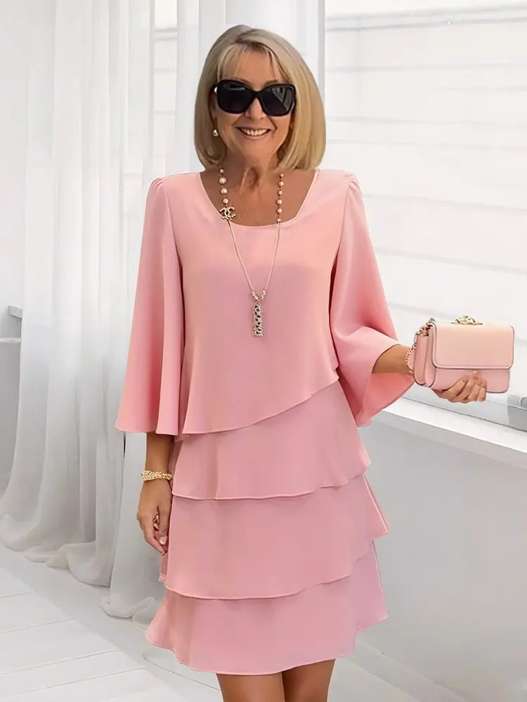 Catherine | Abito Elegante con Volant in 7 colori