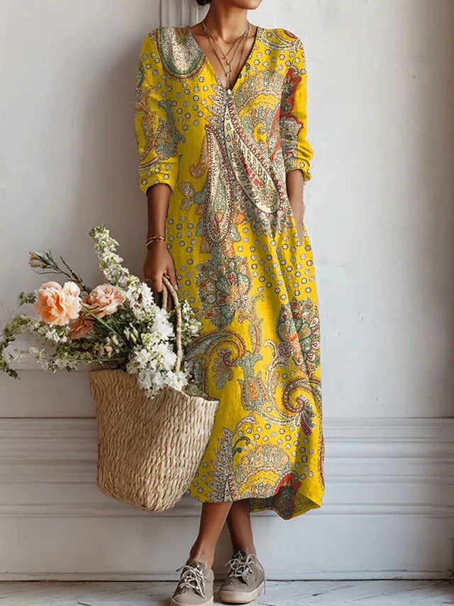 Eva | Abito Midi Paisley Morbido
