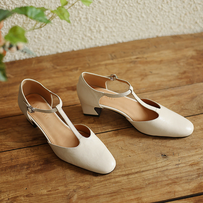 Elowen Tacchi T-Strap in Pelle