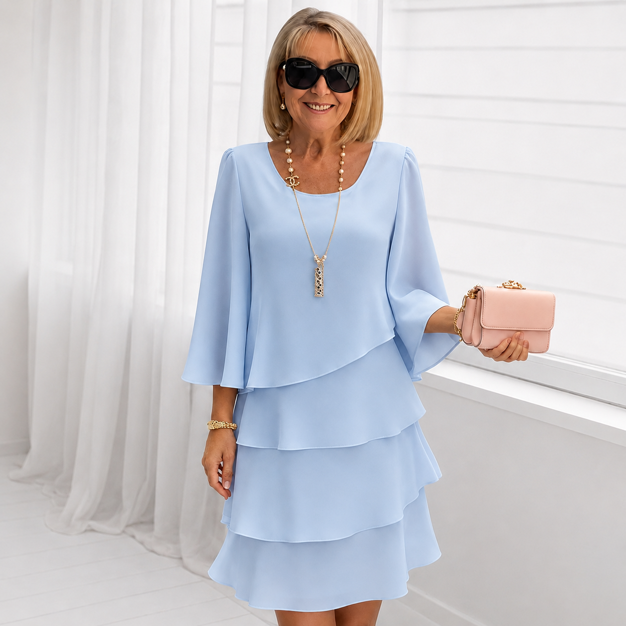 Catherine | Abito Elegante con Volant in 7 colori
