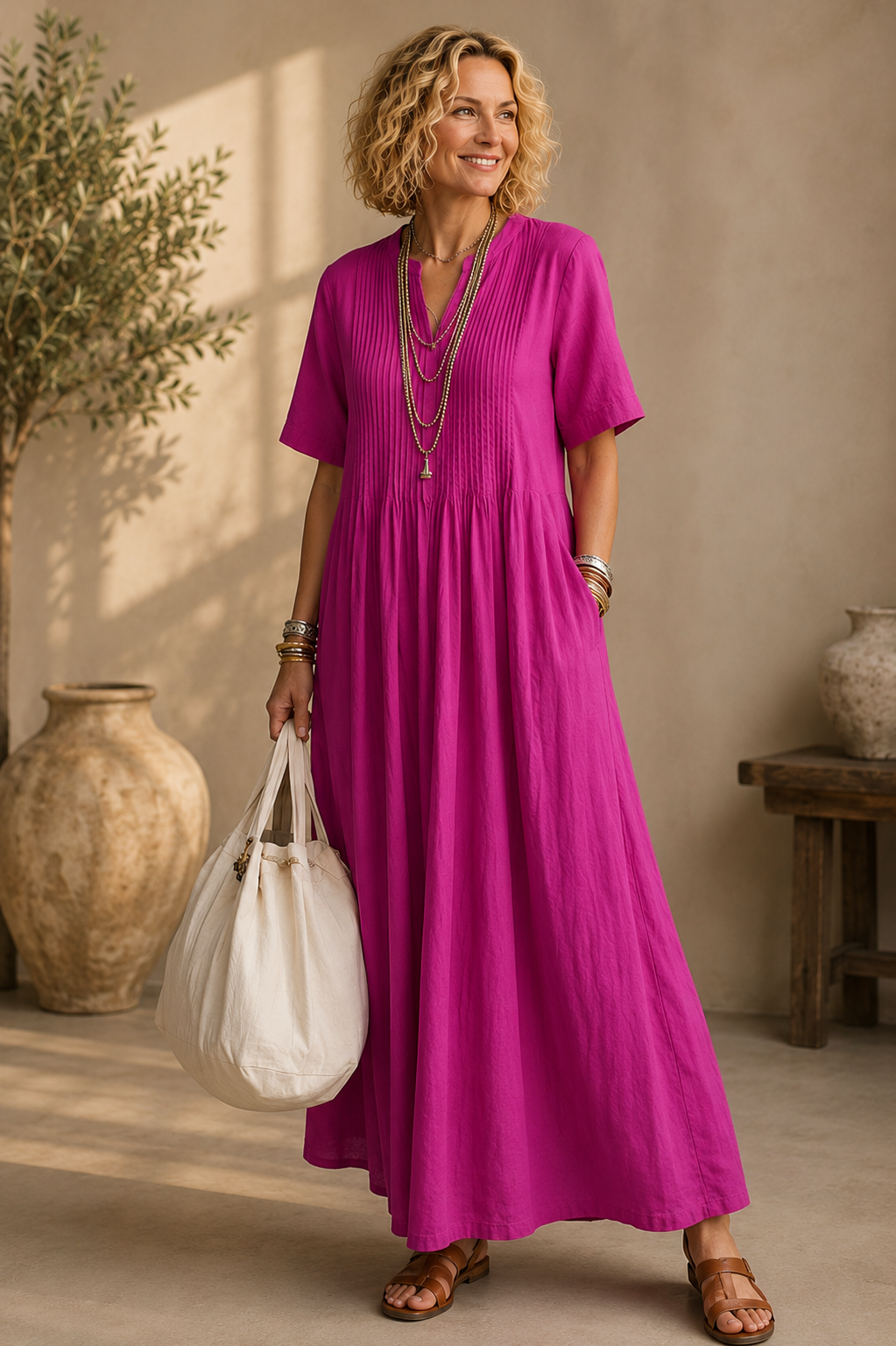 Nathalia™ | Abito Elegante Plissettato