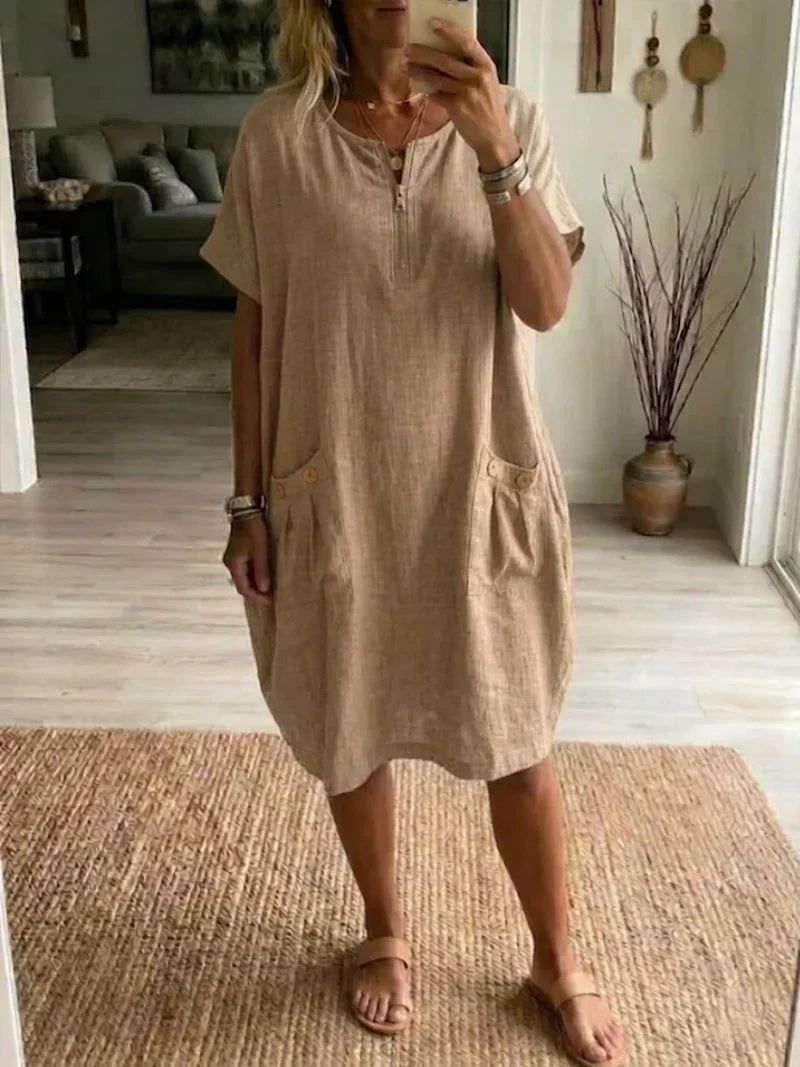 Pascale | Vestito Maxi con Zip Frontale-