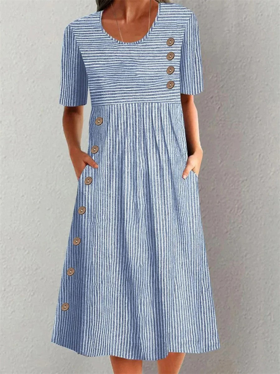 Coralie | Maxi estivo a righe croccanti