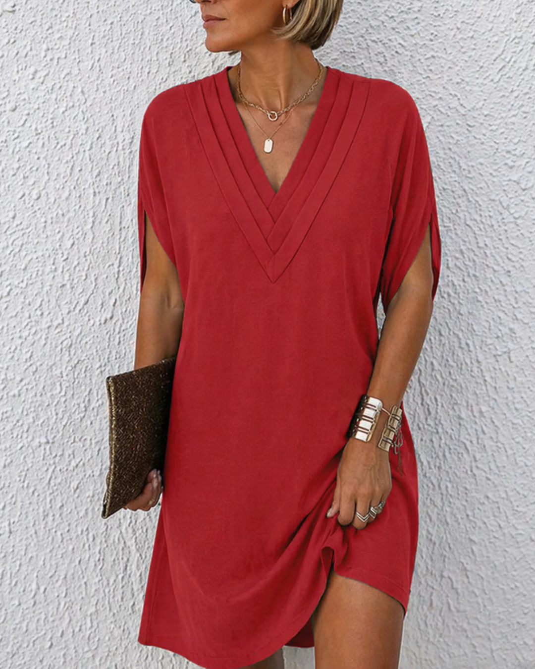 Heike | Vestito con scollo a V e dettagli avvolgenti