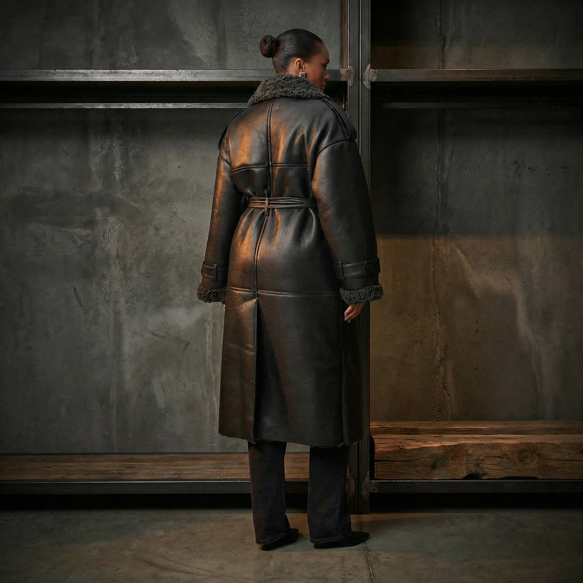 KIM'S | WOMEN'S COAT | LONGLINE | SHEARLING STYLE