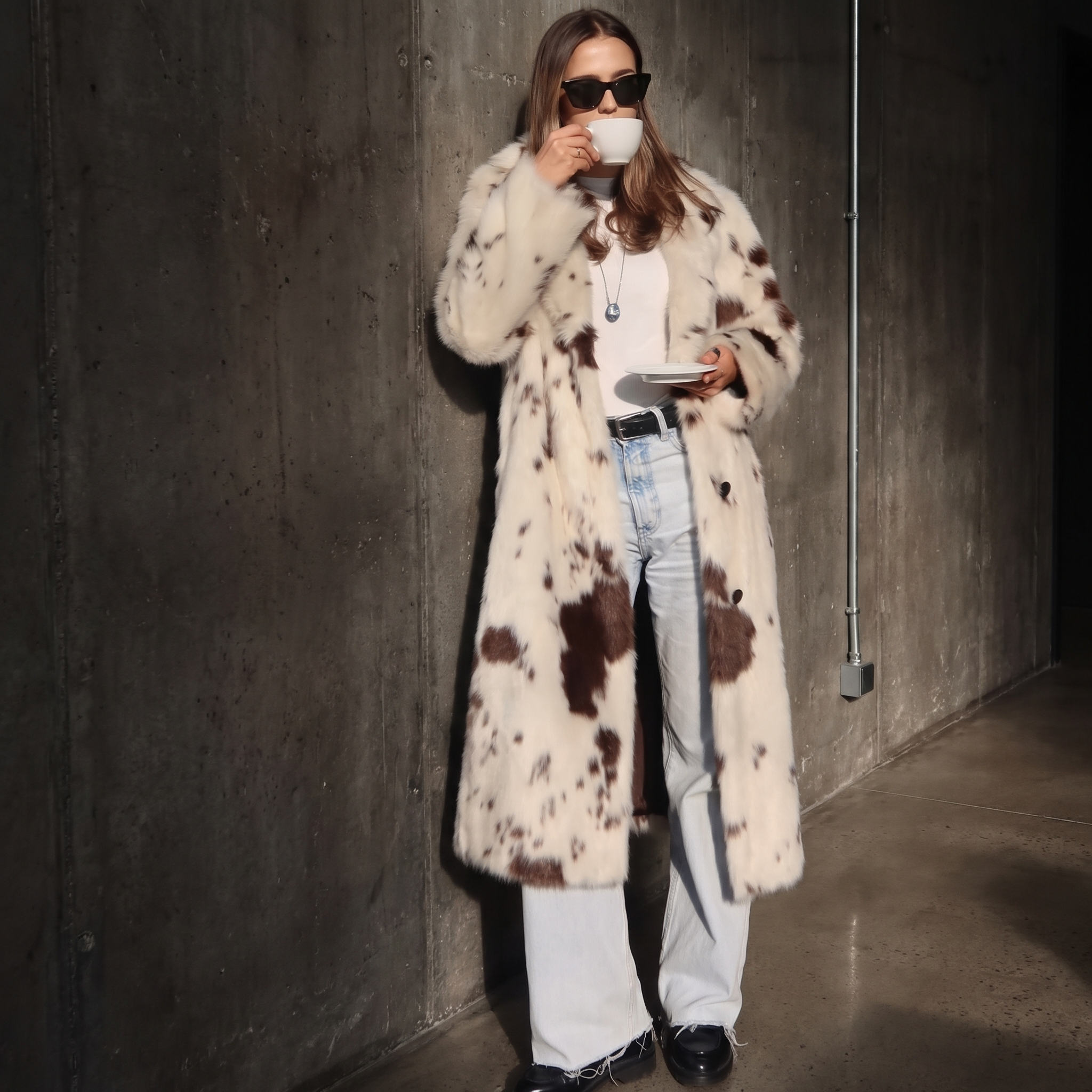 KIM'S | WOMEN'S COAT | PRINTED | OPEN FRONT