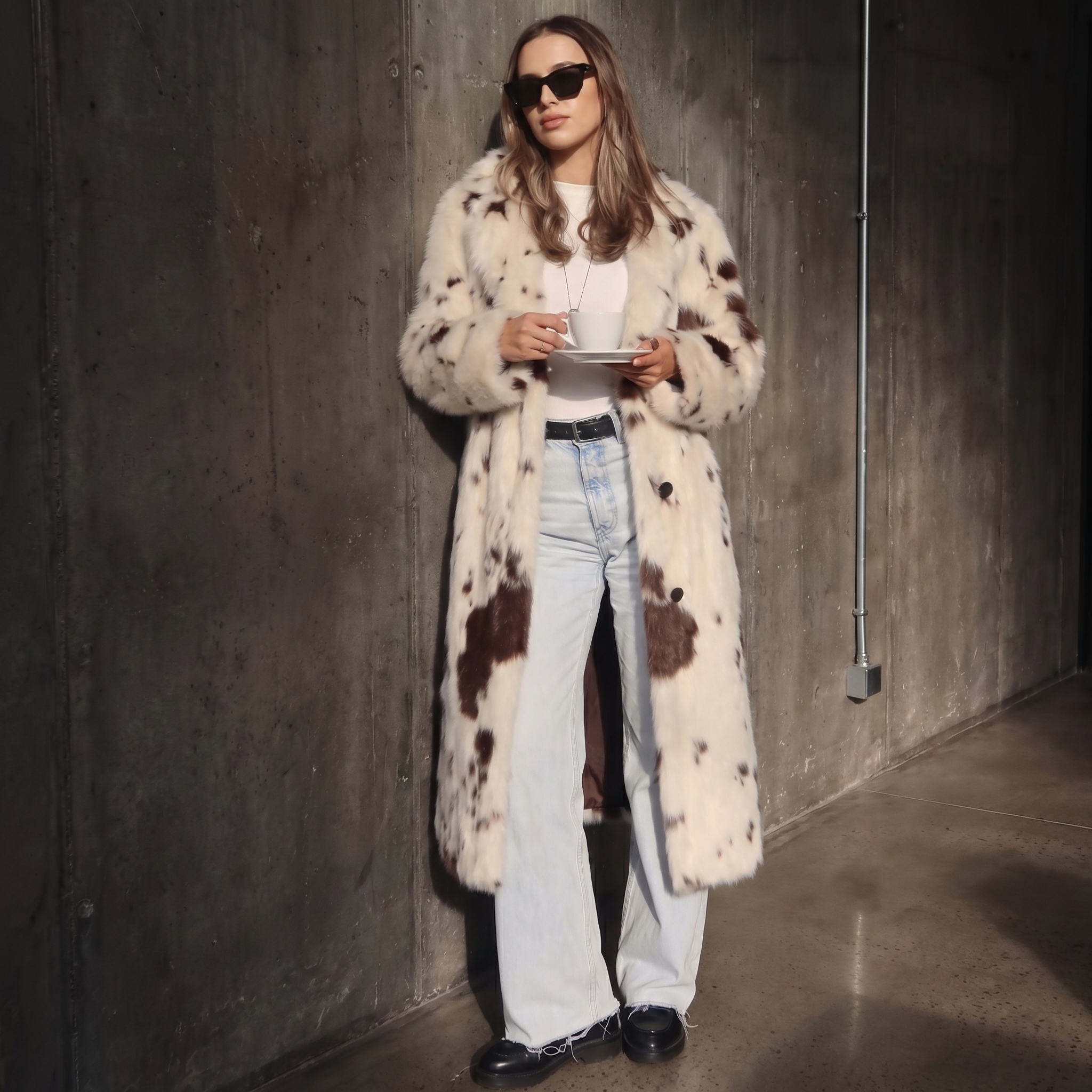 KIM'S | WOMEN'S COAT | PRINTED | OPEN FRONT