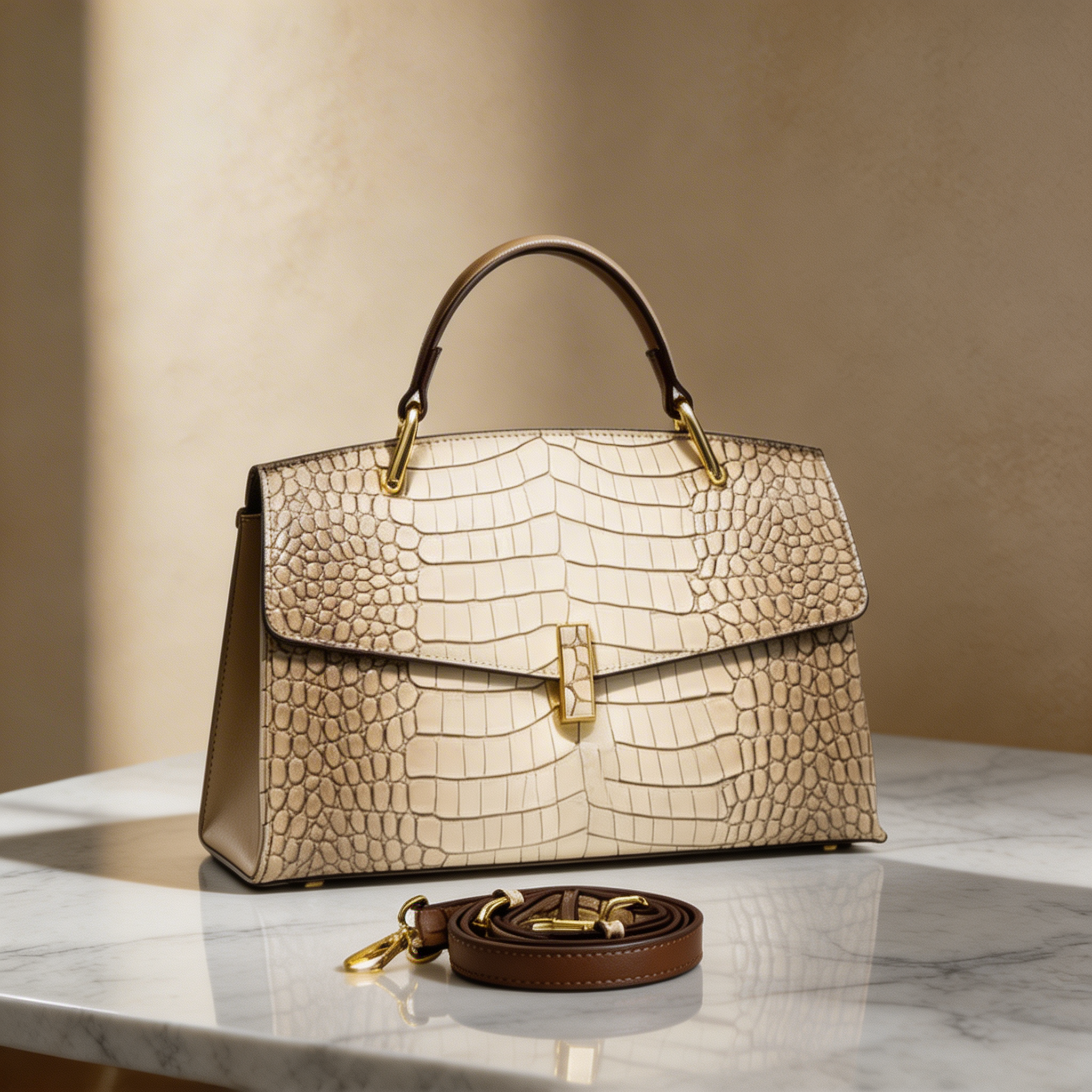 Kim's | WOMEN'S HANDBAG | CROC EMBOSSED | TOP HANDLE