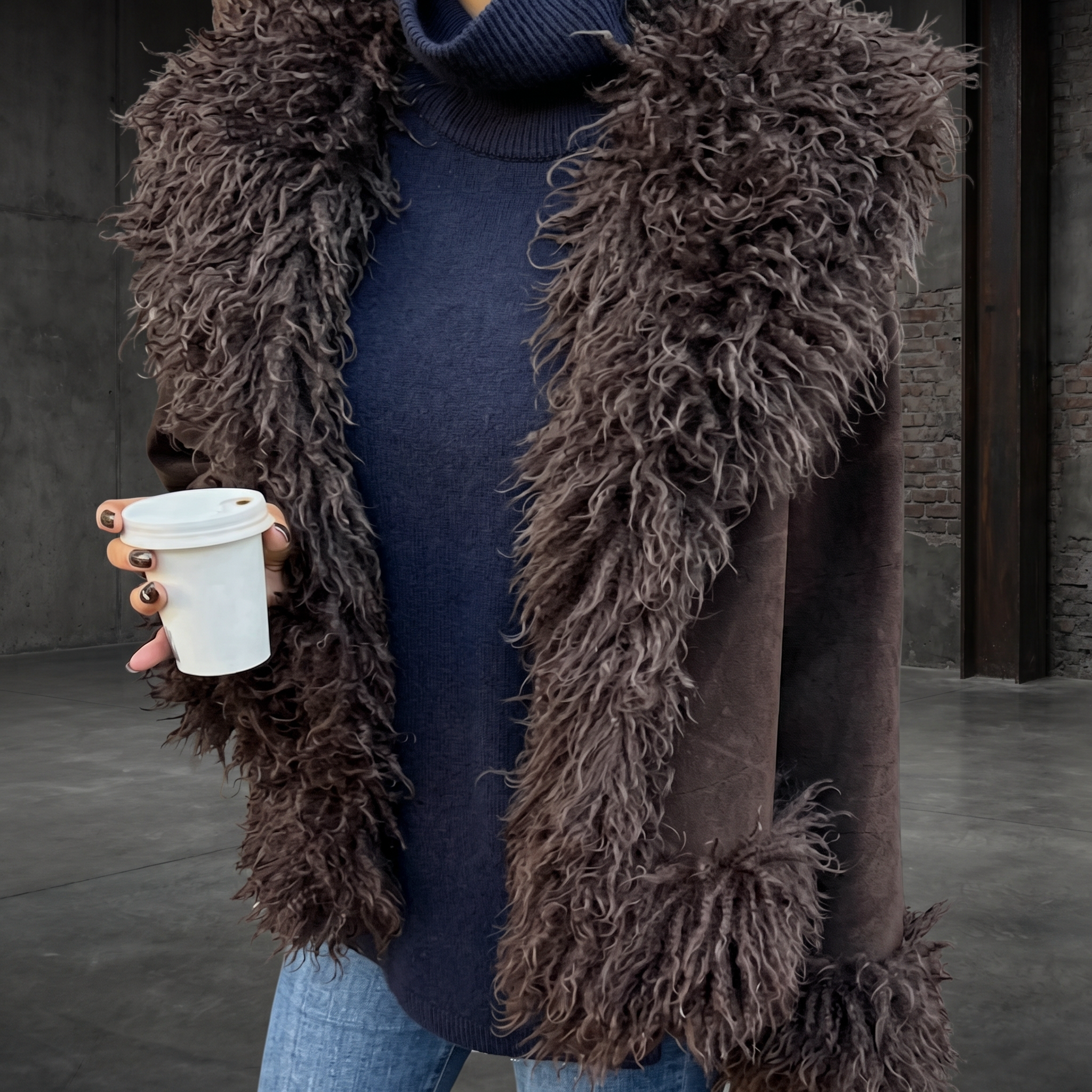 KIM'S | WOMEN'S COAT | OVERSIZED | TRIM DETAIL