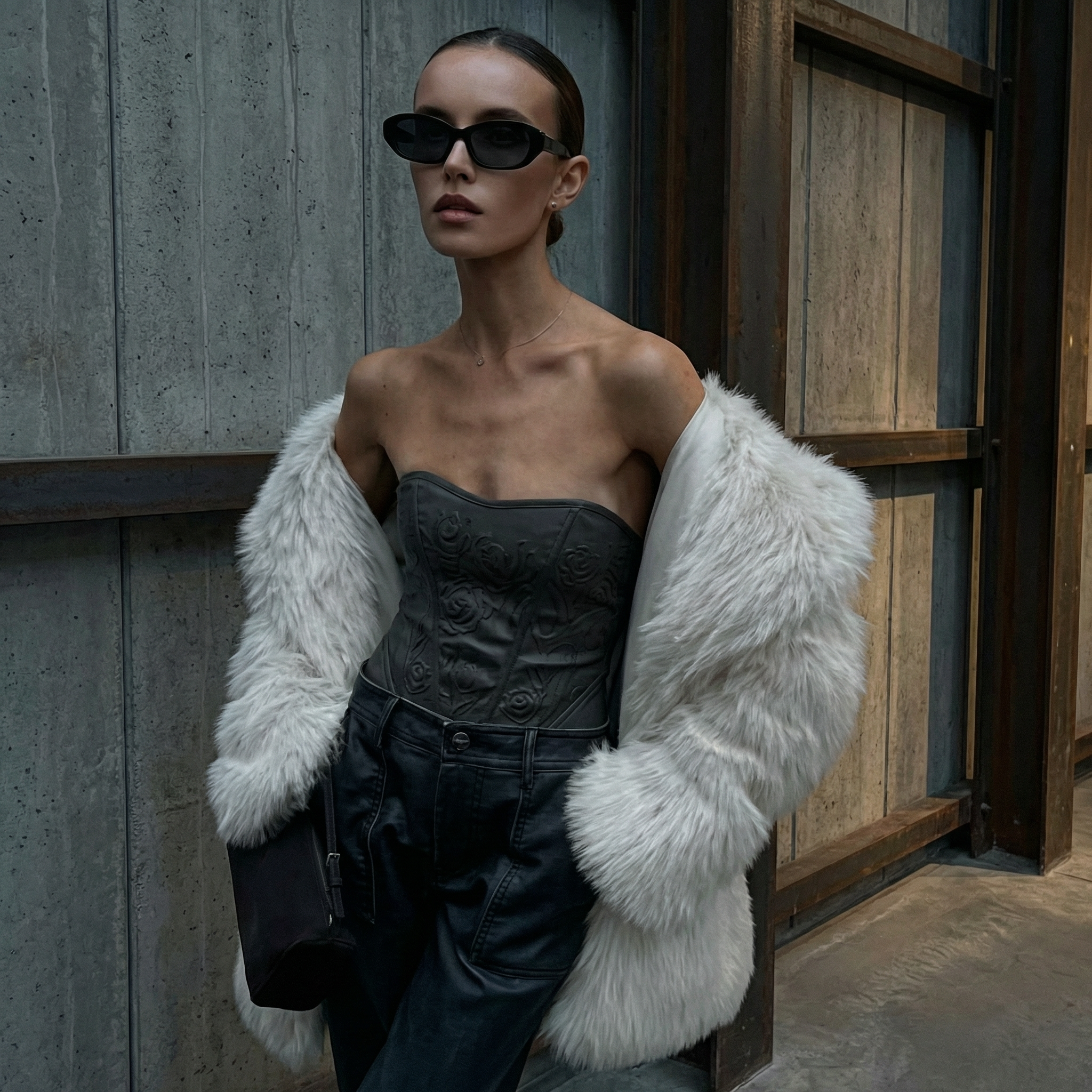 KIM'S | WOMEN'S COAT | FAUX FUR | OPEN FRONT