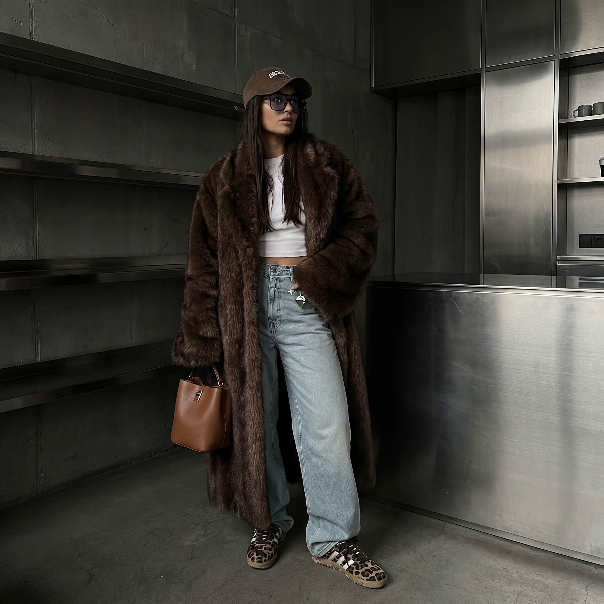 KIM'S | WOMEN'S COAT | LONGLINE | FAUX FUR