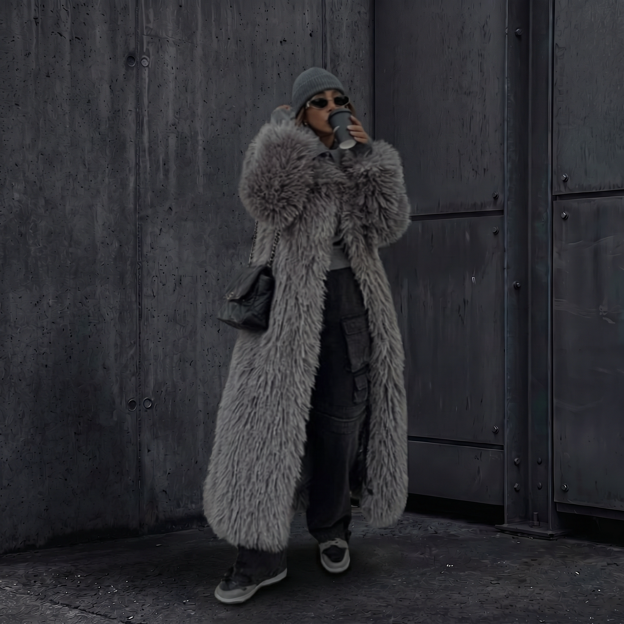 KIM'S | WOMEN'S COAT | MAXI | FAUX FUR