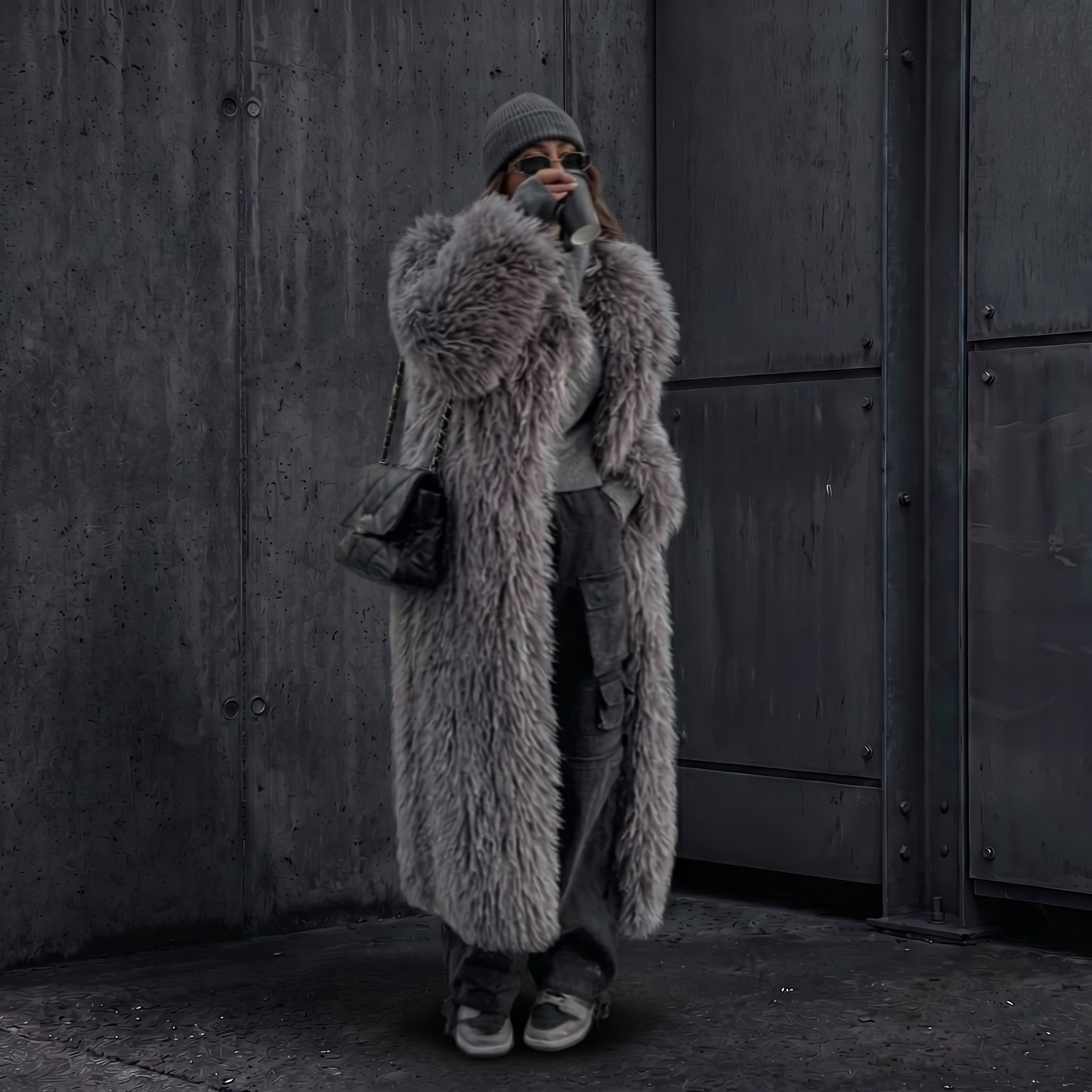 KIM'S | WOMEN'S COAT | MAXI | FAUX FUR